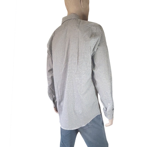 Banana Republic Dress Shirt Slim Fit Long Sleeve 100% Cotton Window pane Check - Picture 8 of 16